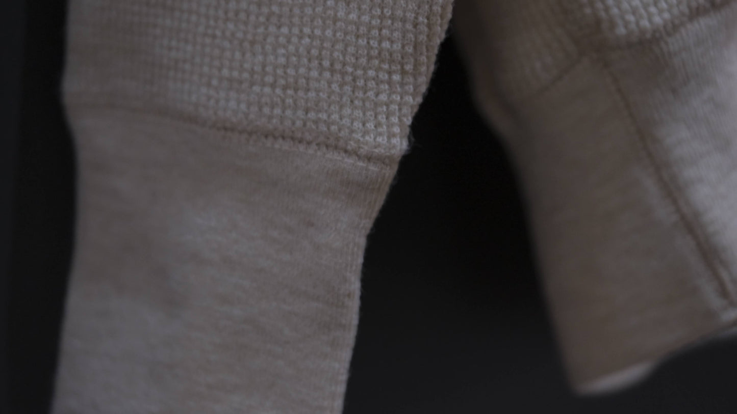 Slopeslow/Dry wool Waffle Henley shirt