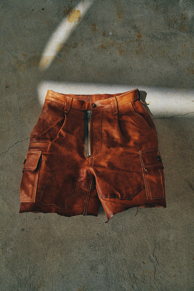 GOOD KARMA DEVELOPMENT LAZY Ezo Deer Shorts (BROWN )