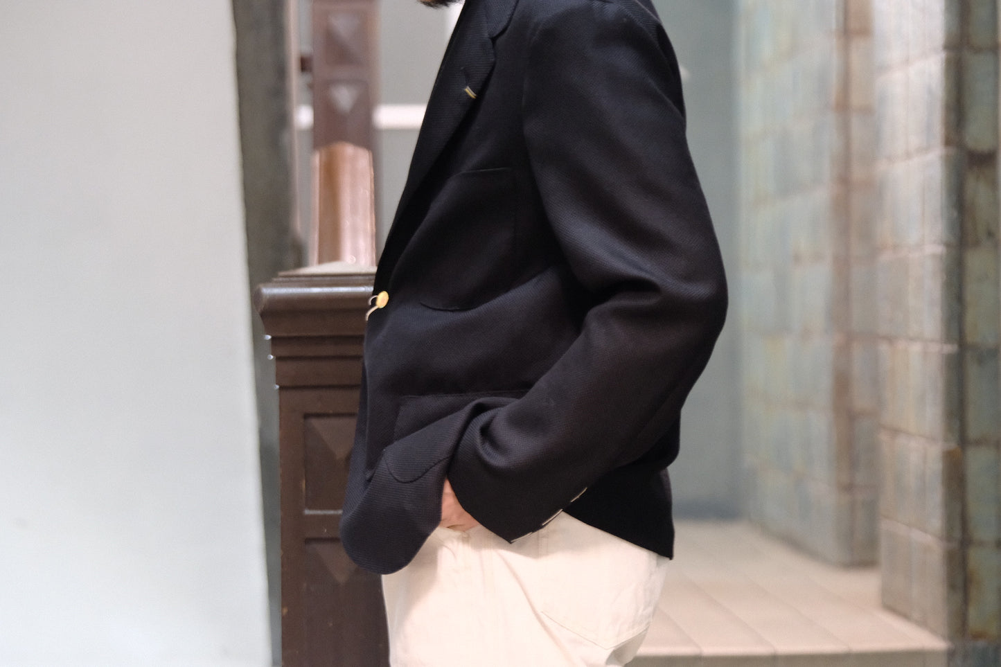 Boating Blazer / Wool & Mohair High Twist Hopsack