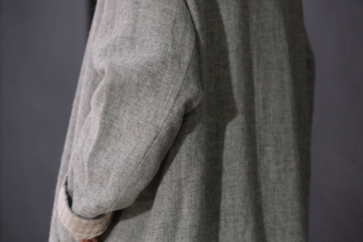 Chez Vidalenc / Baikal Coat / Harris tweed Light Grey