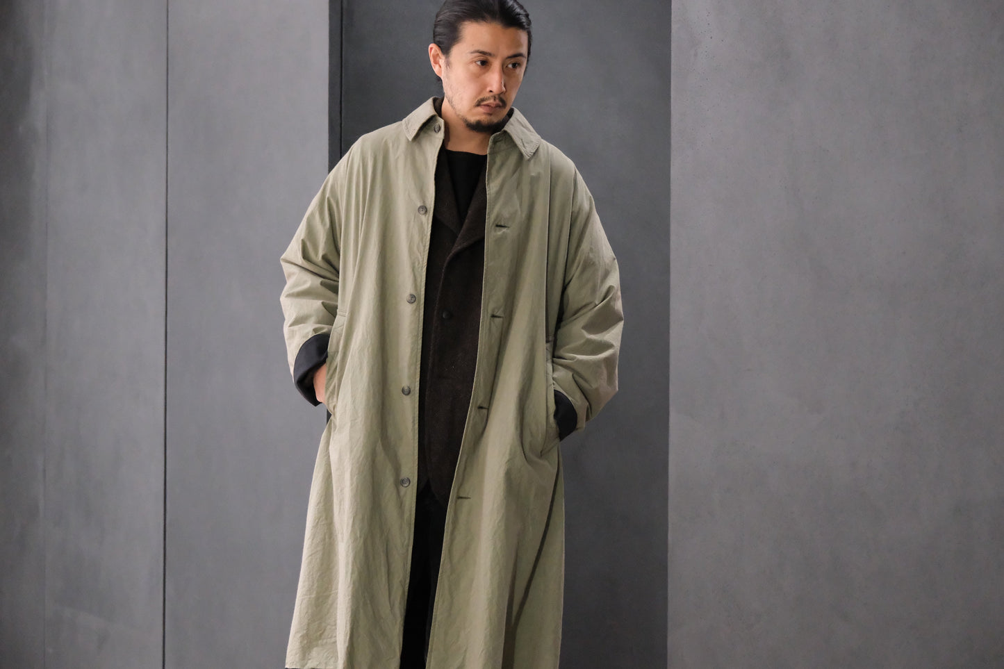 Chez Vidalenc / Coat Bobi / Light green lining wool mar ( pure virgin wool )
