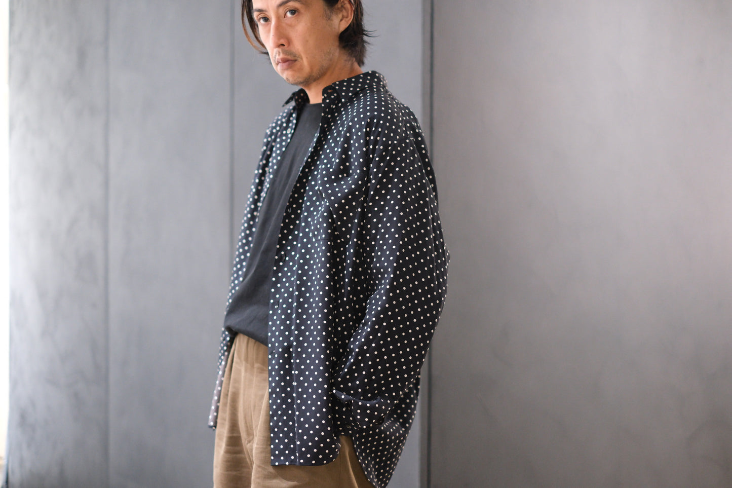 HEUGN / SHIRT123"Alf " Silk Dot