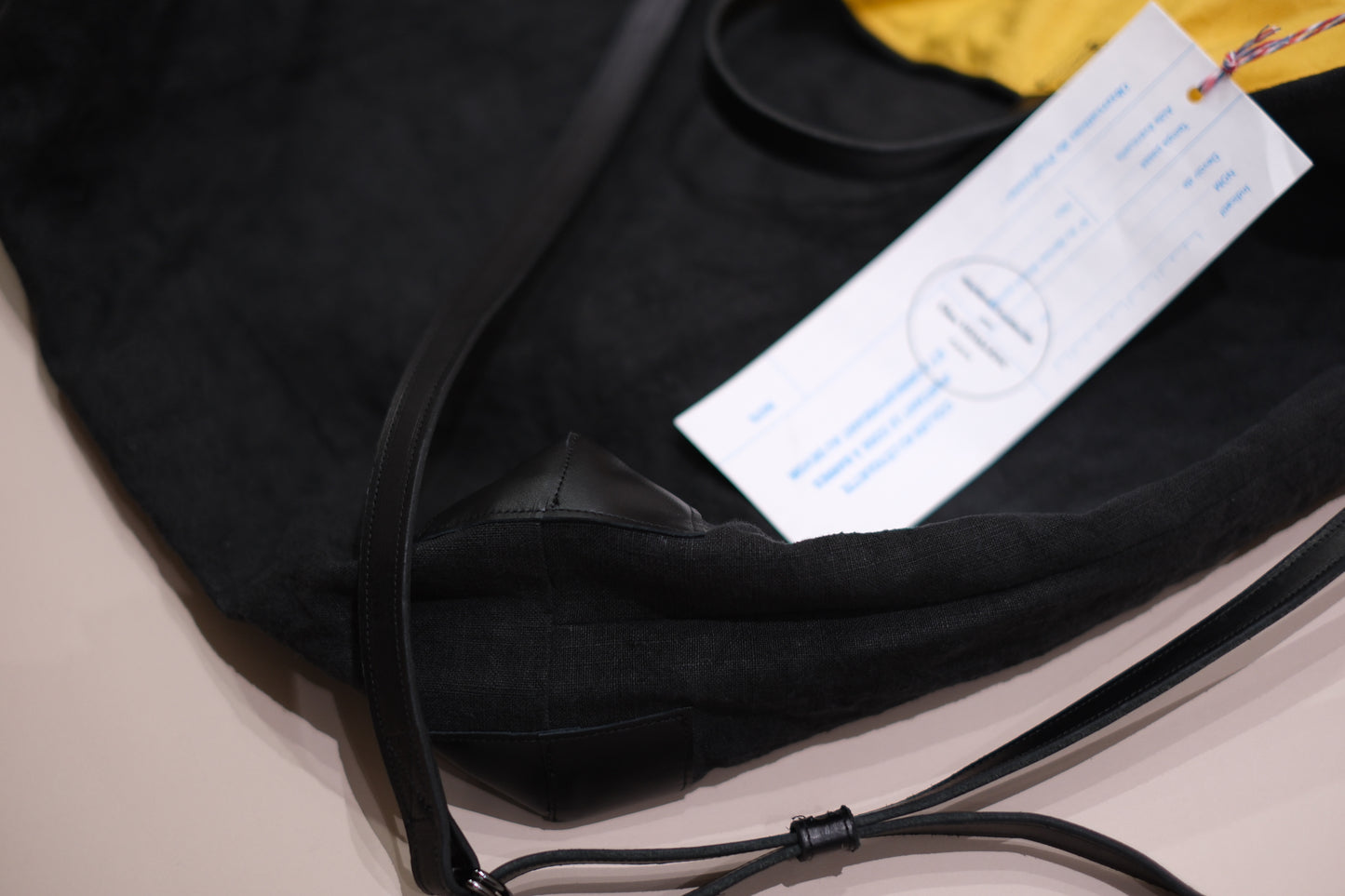 Chez VIDALENC × Marlène Coudeville / BAG GIPSY XL / ANCIENT LINEN BLACK