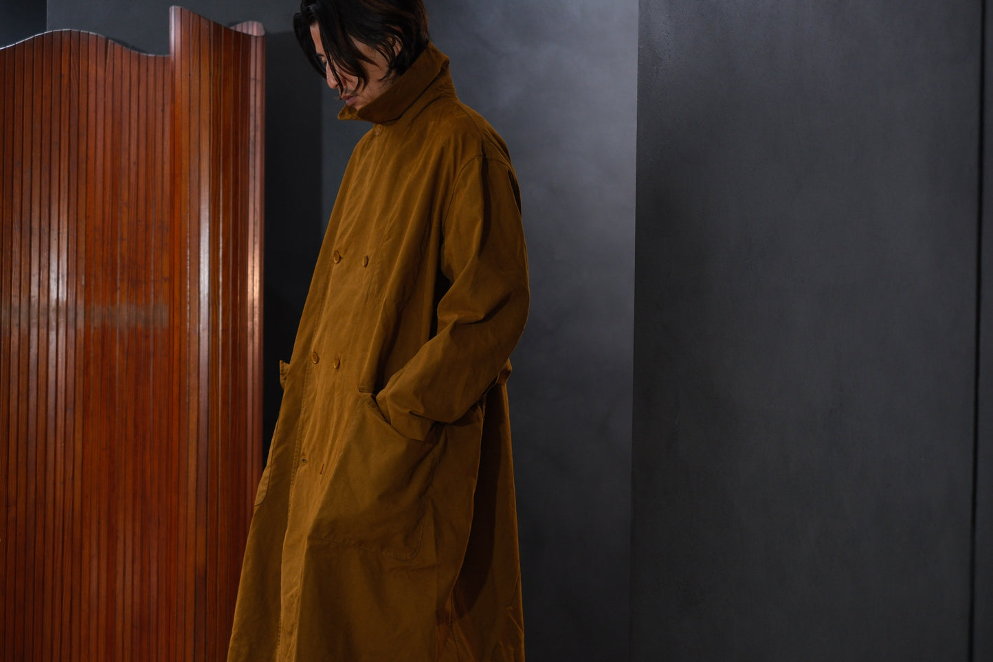 Chez Vidalenc / COAT MAC / COTTON ATA / MUSTARD