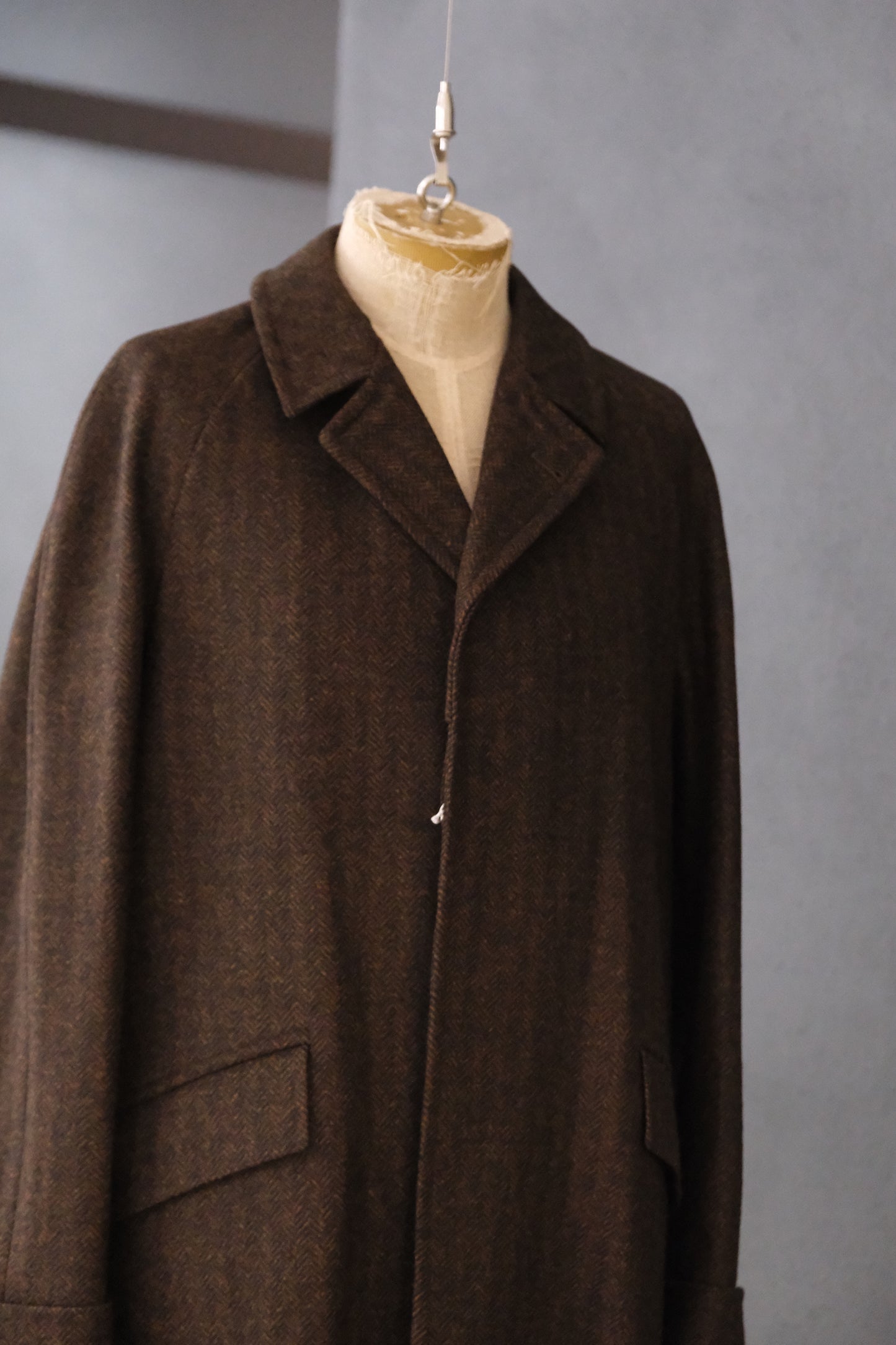 COHÉRENCE/Mod.CORB/CHEVRON TWEED JERSEY / GRAY.BROWN