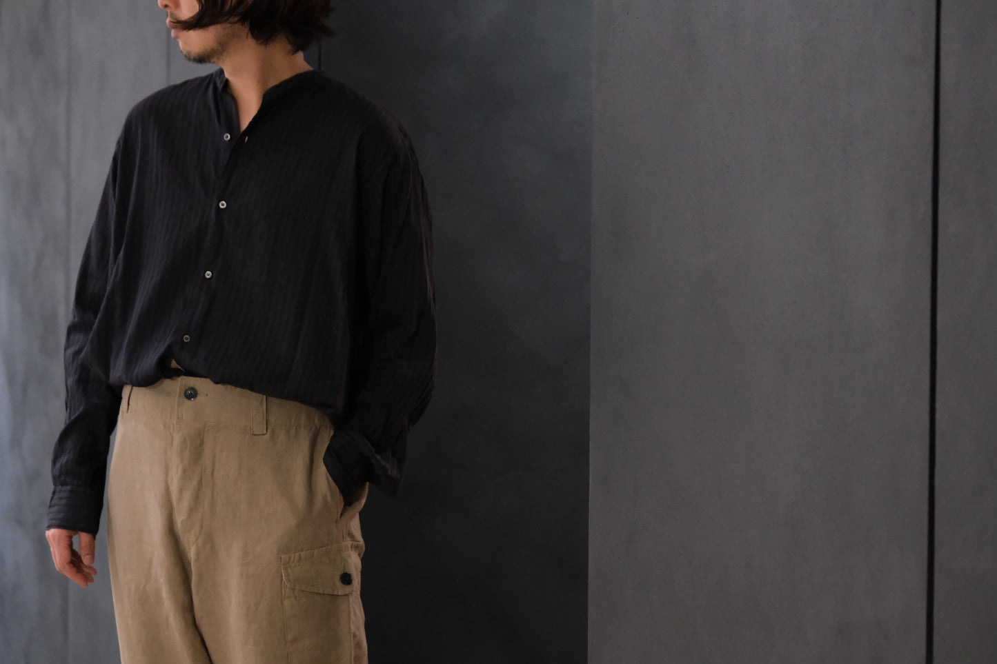 HEUGN/SHIRT104/Morris LINO silk Jqd