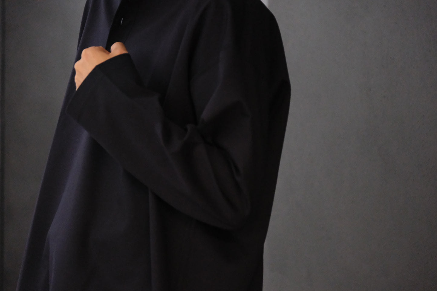 Re:Sarto/COTTON COMPACT JERSEY 3 BUTTON HENLEY OVER TEE / NAVY