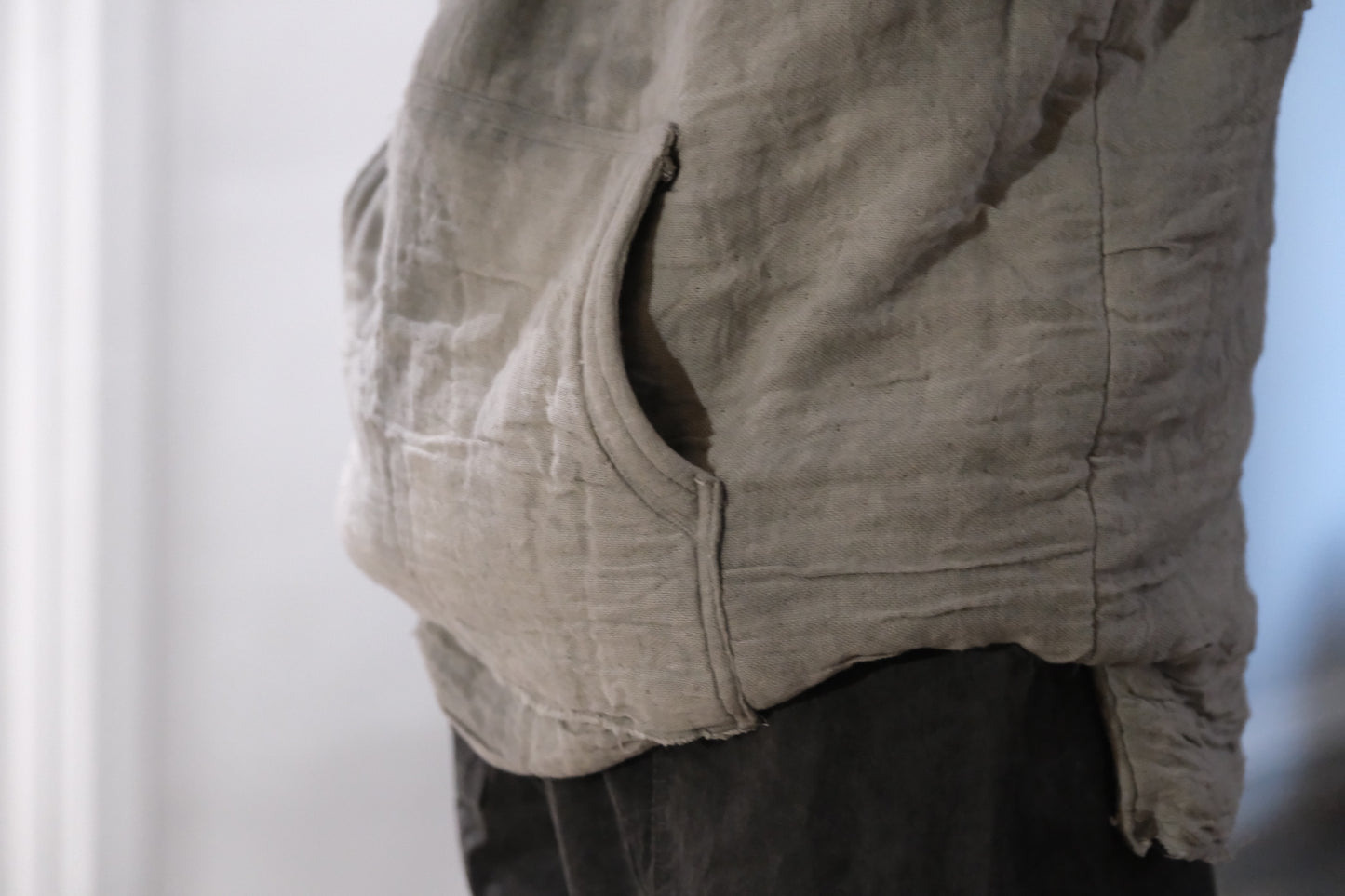 【受注商品】 wright. / Pullover gauze parka “quadruple(4 layers) weave“