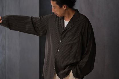HEUGN/SHIRT151/Ellis Silk print London Stripe