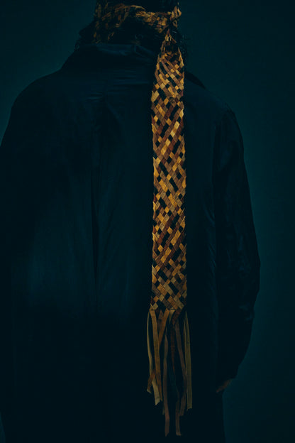 GOOD KARMA DEVELOPMENT /  Leather Stole"CASTRO" / BROWN