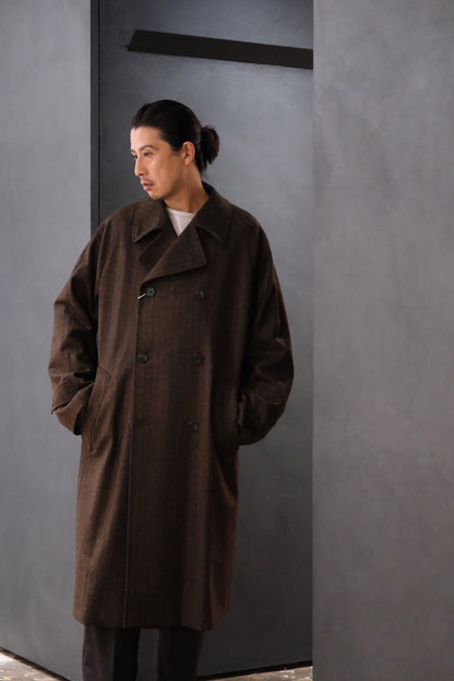 COHÉRENCE / Mod.FOUFOU Ⅱ / CHEVRON TWEED JERSEY / BROWN