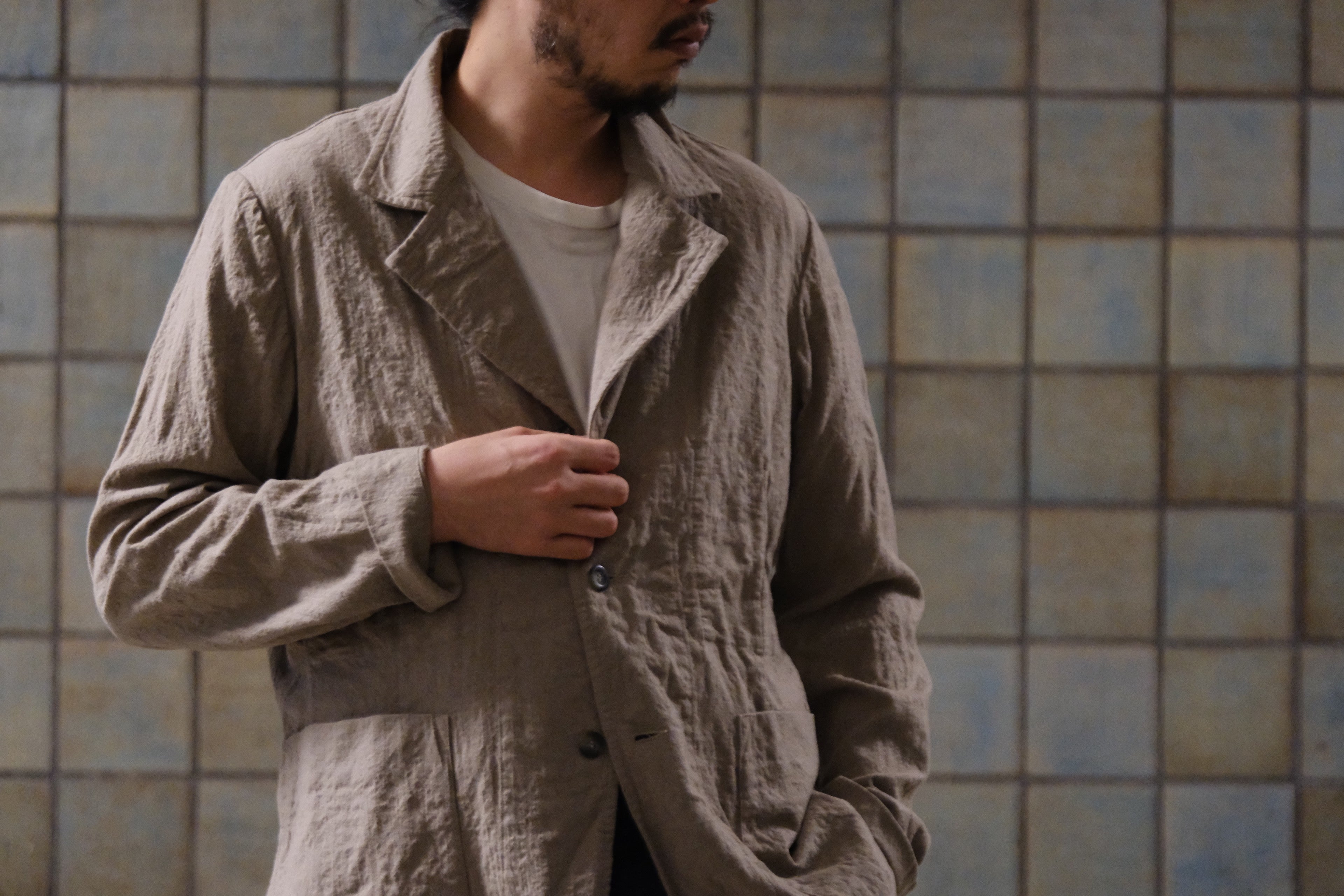 Chez VIDALENC シェヴィダレンク-Jacket P3 silk-