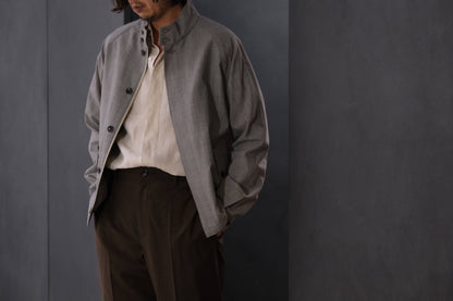 COHERENCE/GIANNI/Wool.Linen.Mohair Ripple/GRAY