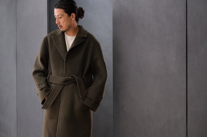 POSTELEGANT/ WOOL REVER  COAT　/ HEATHER MOSS