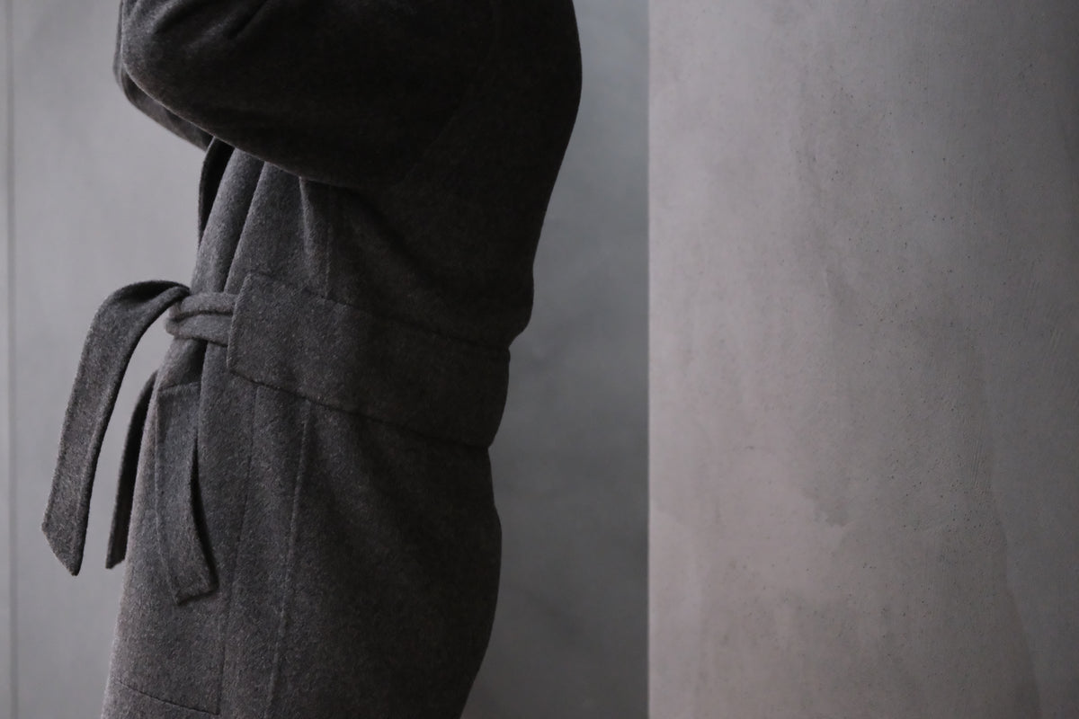 POSTELEGANT/ WOOL REVER  COAT　/ CHARCOAL GREY