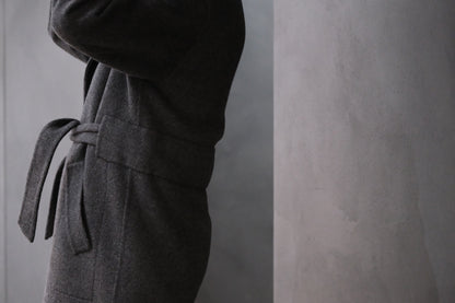 POSTELEGANT/ WOOL REVER  COAT　/ CHARCOAL GREY