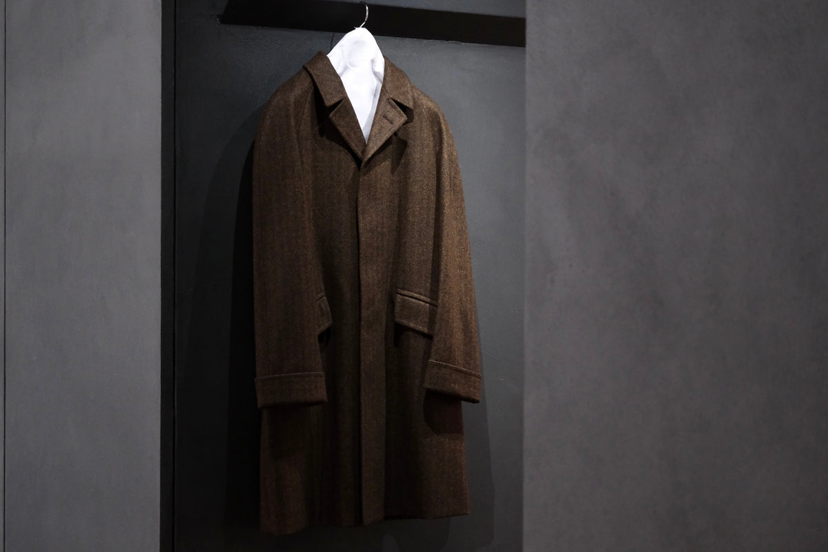 COHÉRENCE/Mod.CORB/CHEVRON TWEED JERSEY / BROWN