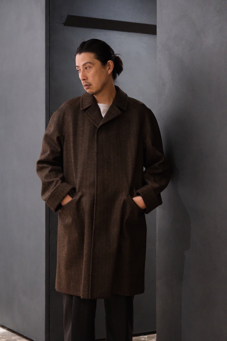 COHÉRENCE/Mod.CORB/CHEVRON TWEED JERSEY / BROWN
