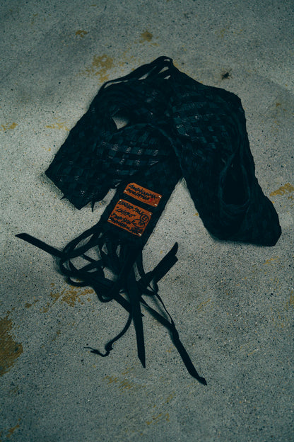 GOOD KARMA DEVELOPMENT /  Leather Stole"CASTRO" / BLACK