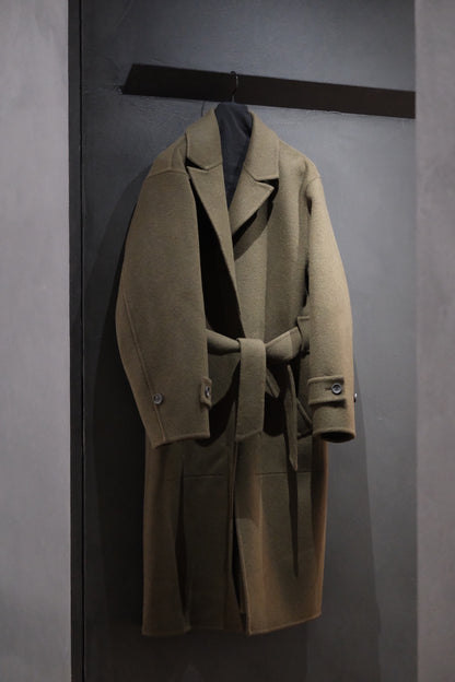 POSTELEGANT/ WOOL REVER  COAT　/ HEATHER MOSS