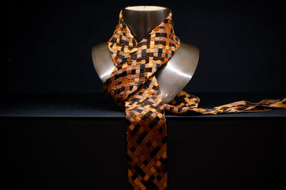 GOOD KARMA DEVELOPMENT /  Leather Stole"CASTRO" / BROWN