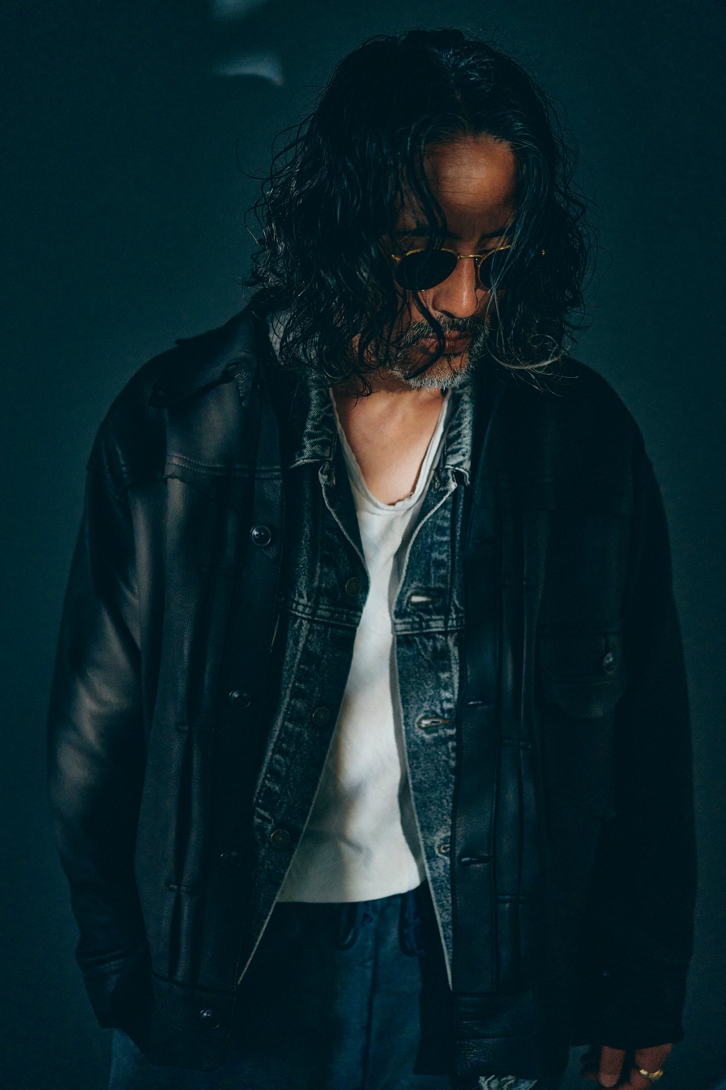 GOODKARMA DEVELOPMENT / Leather Blouse”DAVE”  DEERSKIN / (Black)