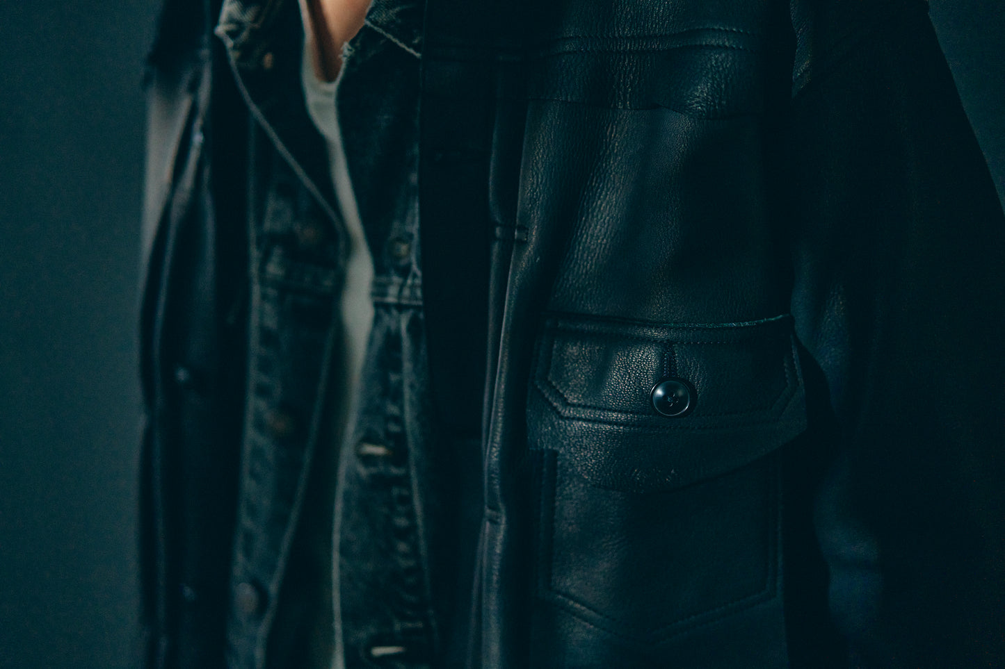 GOODKARMA DEVELOPMENT / Leather Blouse”DAVE”  DEERSKIN / (Black)