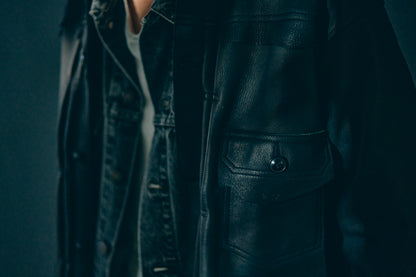 GOODKARMA DEVELOPMENT / Leather Blouse”DAVE”  DEERSKIN / (Black)