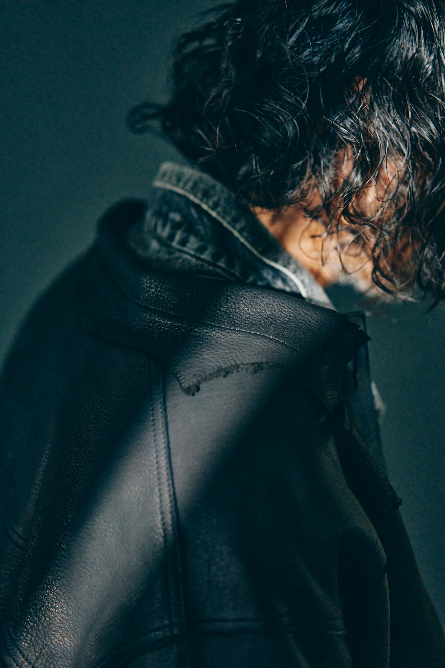 GOODKARMA DEVELOPMENT / Leather Blouse”DAVE”  DEERSKIN / (Black)