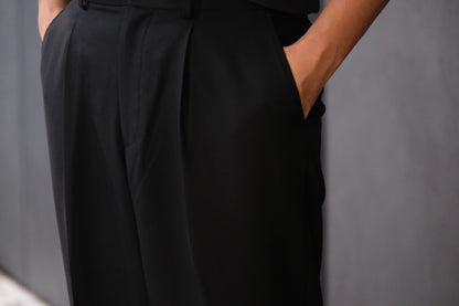 nonnotte/Draping One-Tuck Tapered Trousers/Drape Doeskin Cloth