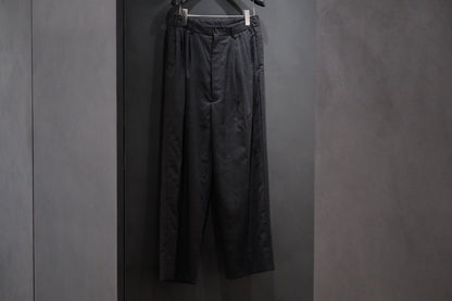 nonnotte/Draping Five-Tuck Wide Trousers/Super 140’s Shadow Jacquard – Bird Plaid