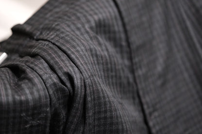 nonnotte/Draping Five-Tuck Wide Trousers/Super 140’s Shadow Jacquard – Bird Plaid