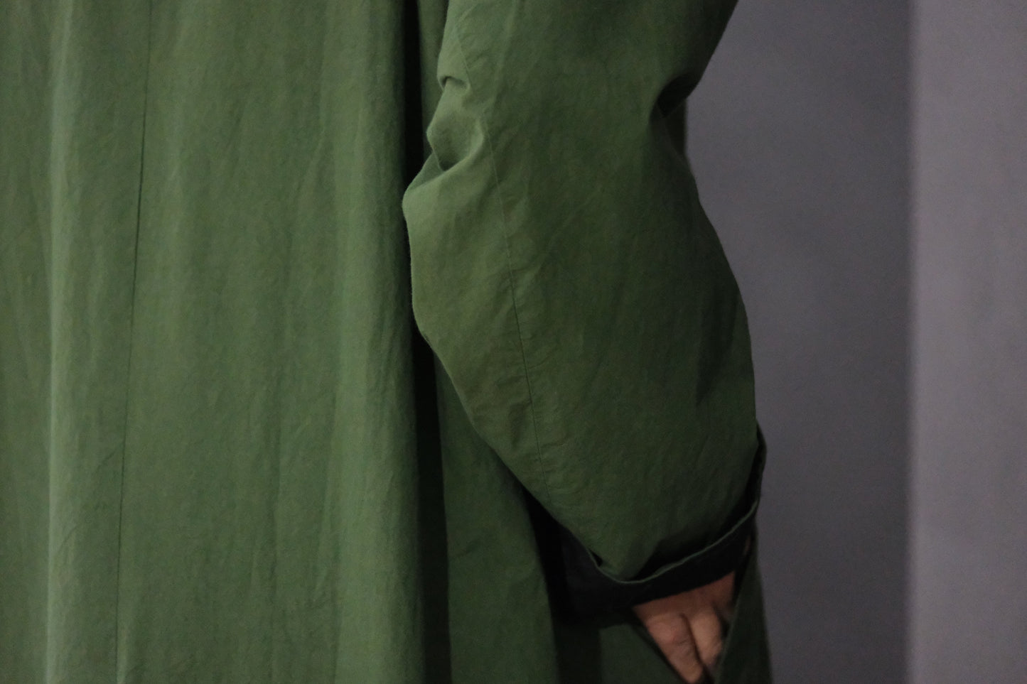 Chez Vidalenc / Coat Bobi / Emerald green lining wool mar ( pure virgin wool )