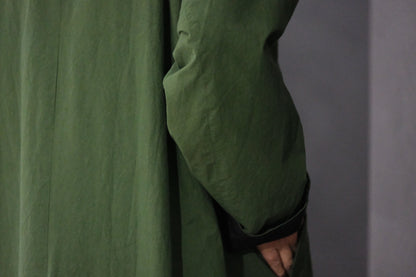 Chez Vidalenc / Coat Bobi / Emerald green lining wool mar ( pure virgin wool )