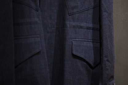 COHERENCE/ROBERT-P/Wool.Linen.Mohair Ripple/BLUE