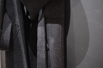 POSTELEGANT/ WOOL REVER  COAT　/ CHARCOAL GREY