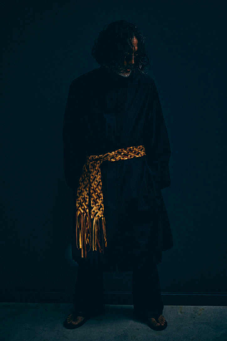 GOOD KARMA DEVELOPMENT /  Leather Stole"CASTRO" / BROWN