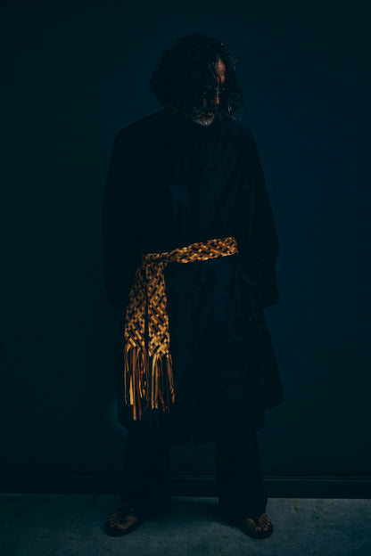 GOOD KARMA DEVELOPMENT /  Leather Stole"CASTRO" / BROWN