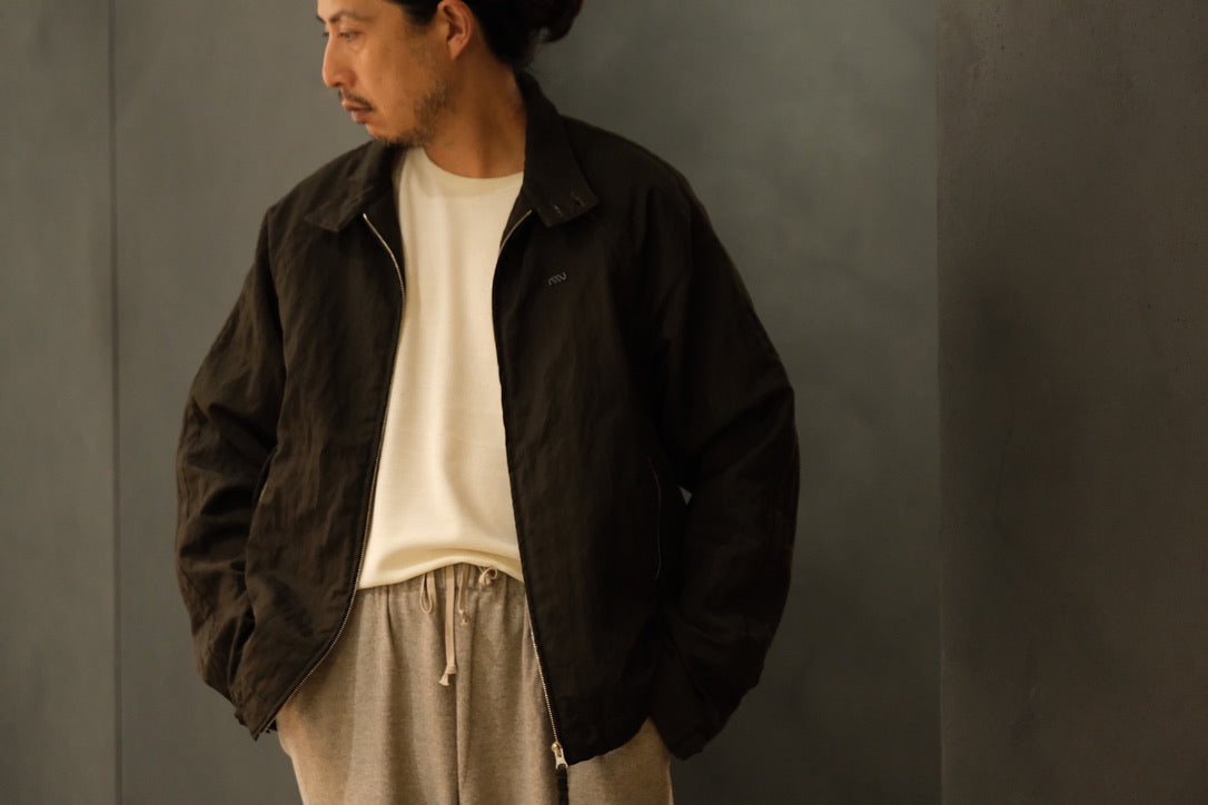 Massimo osti studio / TECH WO BOMBER / OW SHORT JACKET IN LANA TECNICA / TURKISH COFFEE