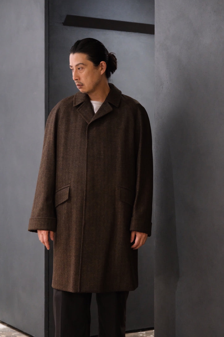 COHÉRENCE/Mod.CORB/CHEVRON TWEED JERSEY / BROWN