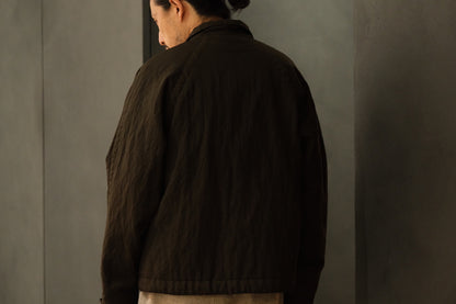Massimo osti studio / TECH WO BOMBER / OW SHORT JACKET IN LANA TECNICA / TURKISH COFFEE