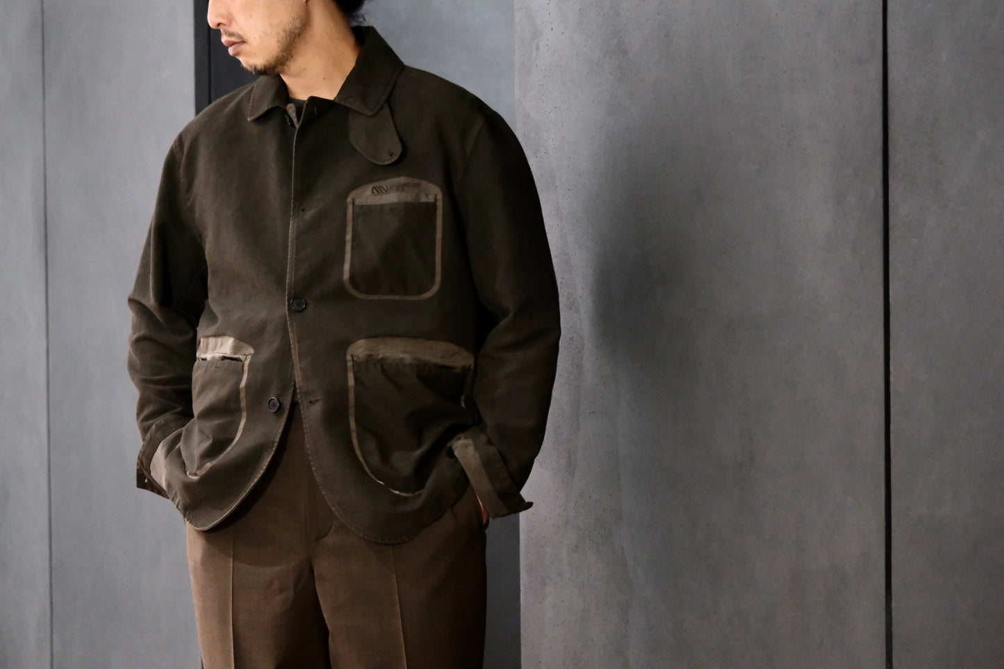 Massimo osti studio / BUTTON BLAZER / BL BL IN TRAMA 3D