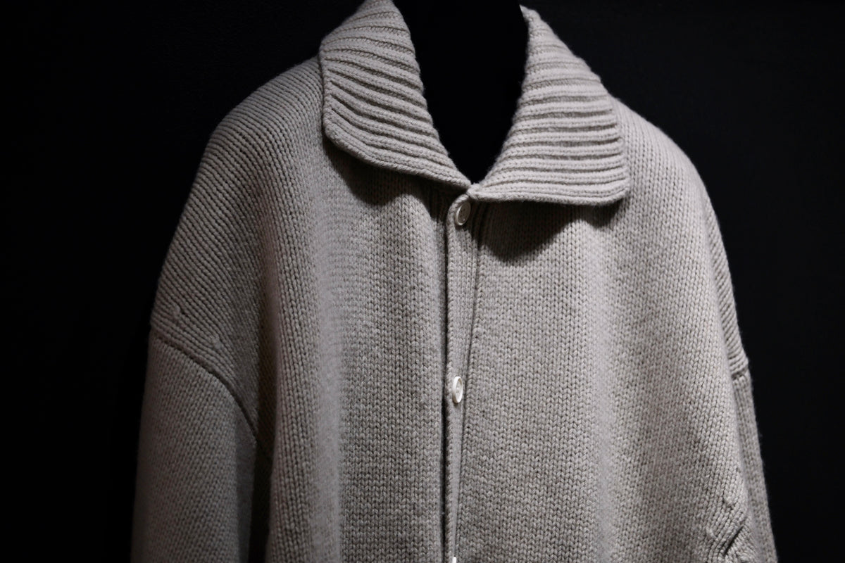nonnotte/Draping Knit Cardigan Jacket/Low Count Wool Yak Knit