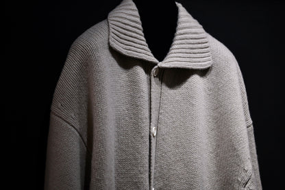nonnotte/Draping Knit Cardigan Jacket/Low Count Wool Yak Knit