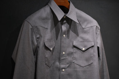 2026AW受注商品/COHERENCE/ABIQUIU/ROVER WOOL TWILL/GREY NAILHEAD