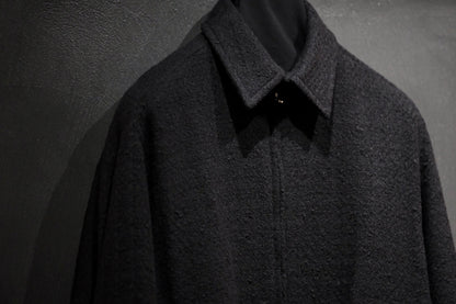 nonnotte/Draping Big Yoke Raglan Drizzler Jacket/N Tweed 002