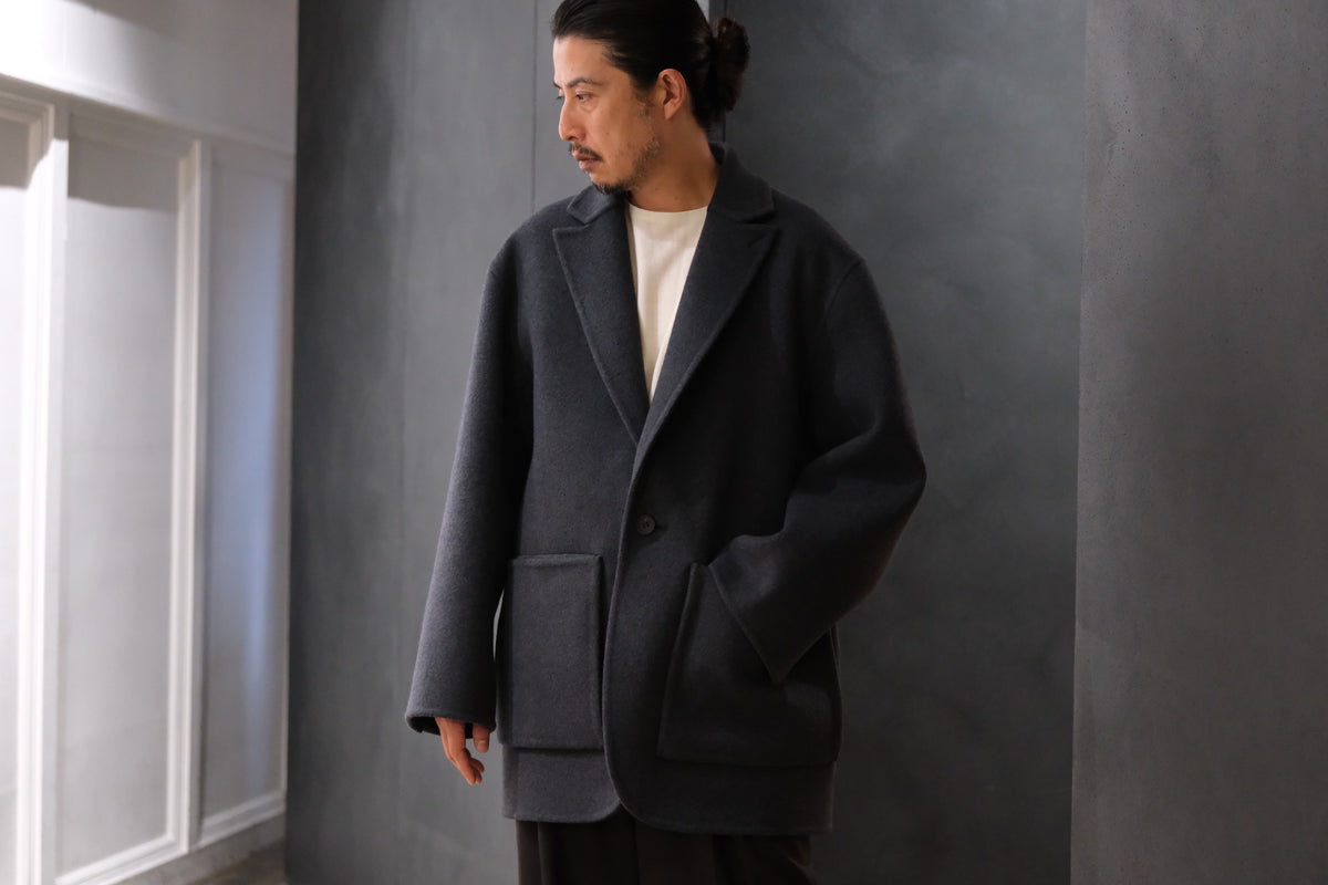 POSTELEGANT/ EXTRA FINE WOOL REVER SHORT COAT