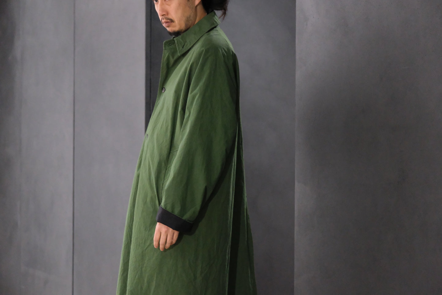 Chez Vidalenc / Coat Bobi / Emerald green lining wool mar ( pure virgin wool )