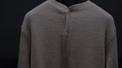 Slopeslow/Dry wool Waffle Henley shirt