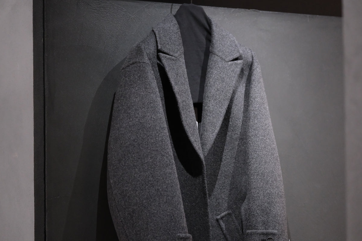 POSTELEGANT/ WOOL REVER  COAT　/ CHARCOAL GREY
